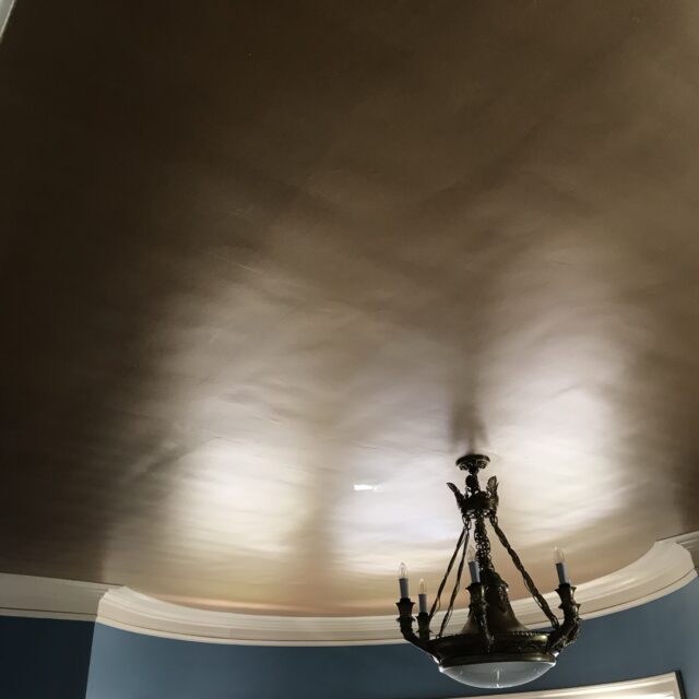 Interior house painting in Sacramento, CA by Baldwin Custom Painting — dark painted ceiling detail